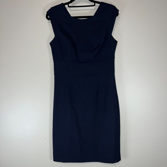 NWT The Limited Collection Women Sleeveless Shift Dress Stretch Size 4 navy - Picture 1 of 8